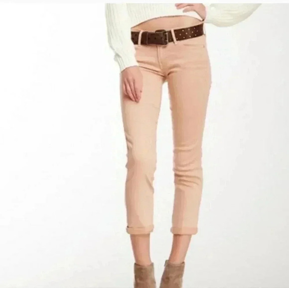 Mother Rascal  Cuff Pop Jeans Stretchy Denim Wild Orchid Sz 24 Mid Rise - Picture 11 of 12